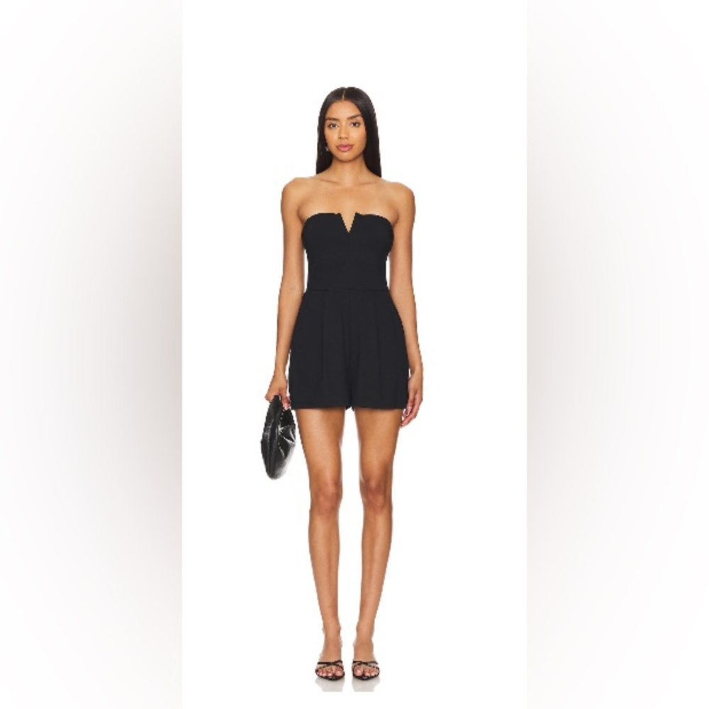 Susana Monaco V Wire Romper in Black